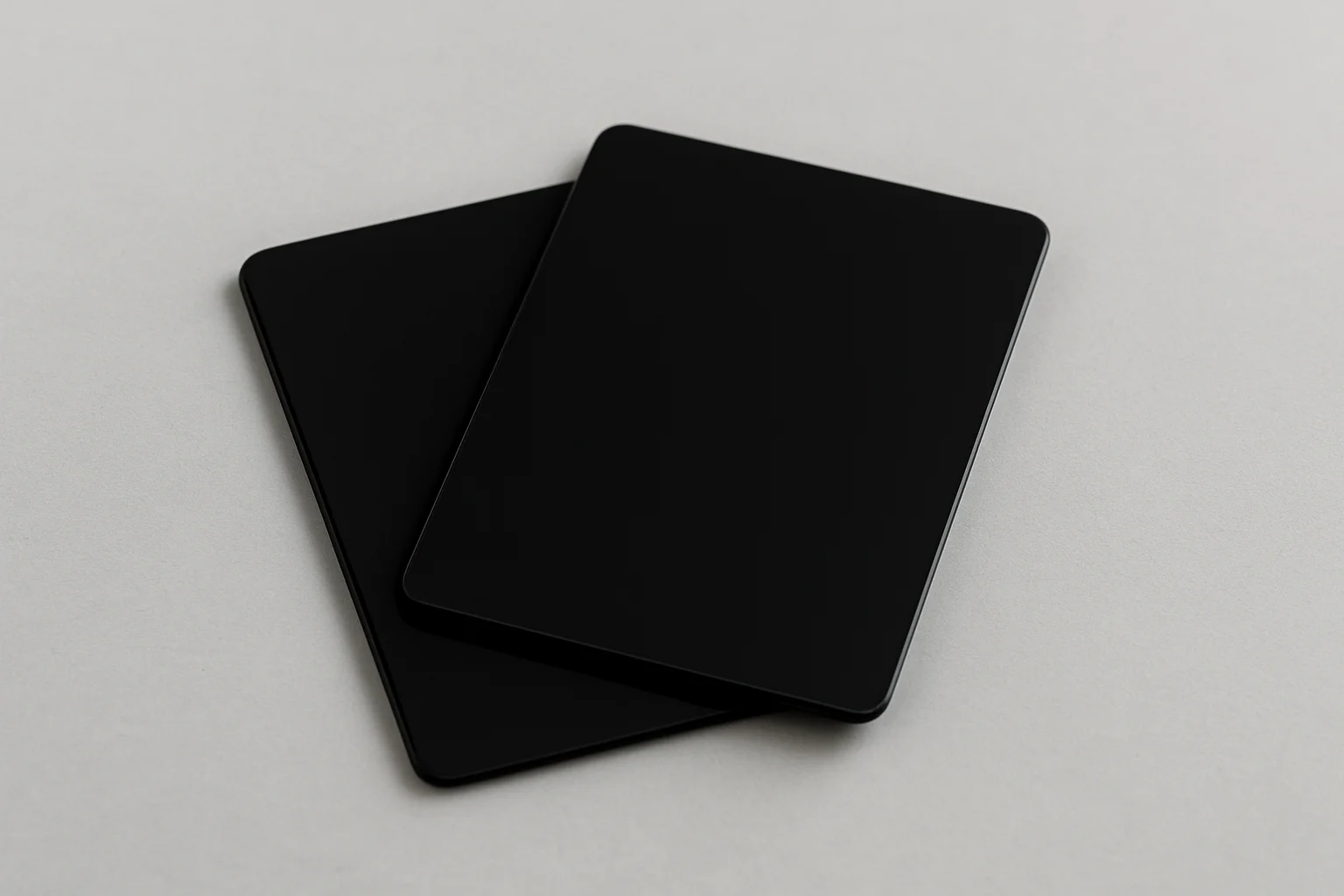 Black PVC Glossy Card Front