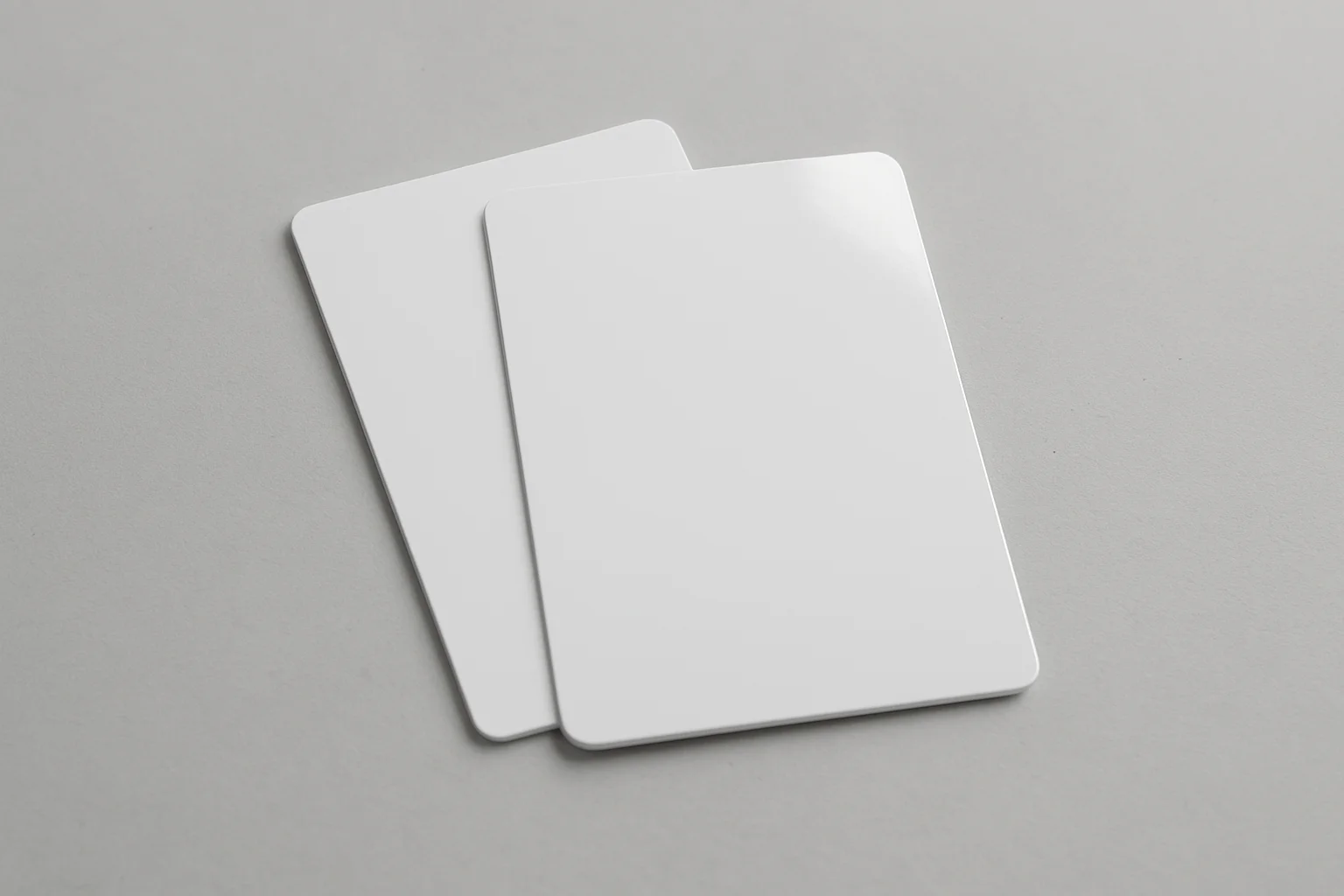 White PVC Glossy Card Front